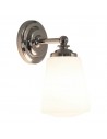 ANTON Badeværelselampe i aluminium og glas H21,5 cm 1 x E14 LED - Krom/Hvid