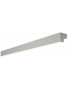 L-LINE Badeværelselampe i aluminium og polycarbonat B117,8 cm 18,5W LED - Mat sølvgrå