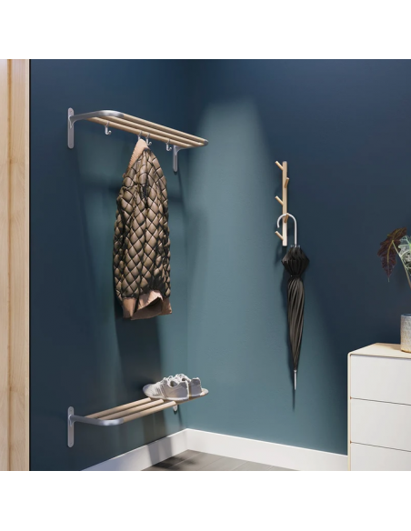 garderobe væg hylder hyldesystem bryggers skohylde hattehylde