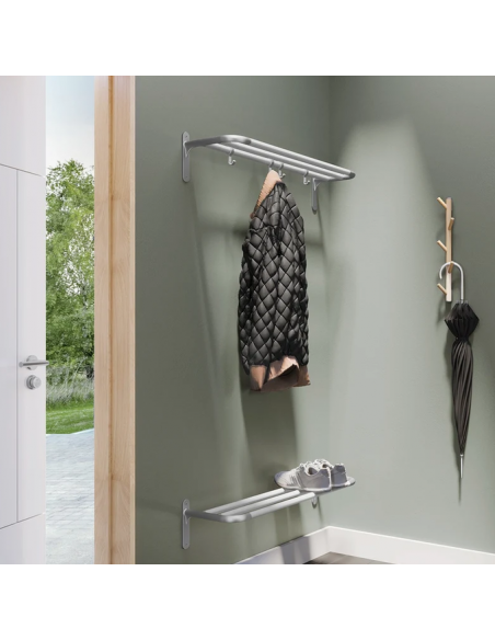 garderobe væg hylder hyldesystem bryggers skohylde hattehylde