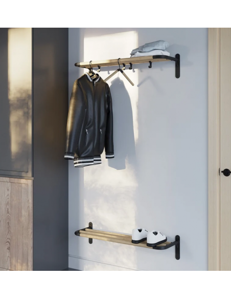 garderobe væg hylder hyldesystem bryggers skohylde hattehylde
