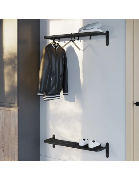 garderobe væg hylder hyldesystem bryggers skohylde hattehylde