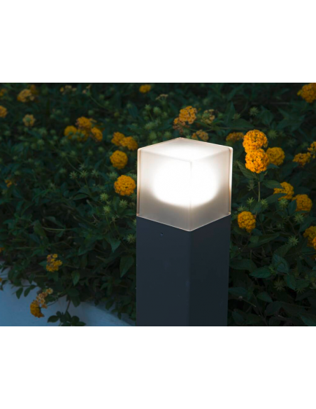 Bedlampe udendørslamper havelamper indkørsel grå sort e27