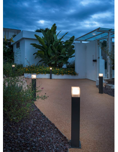 Bedlampe udendørslamper havelamper indkørsel grå sort e27 2