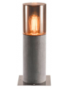 LISENNE Udendørs bedlampe i basalt og glas H40 cm 1 x E27 LED - Basaltgrå/Rav