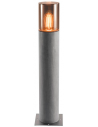 LISENNE Udendørs bedlampe i basalt og glas H70 cm 1 x E27 LED - Basaltgrå/Rav