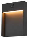 FLATT Udendørs væglampe med sensor i aluminium H23 cm 13W LED - Antracit