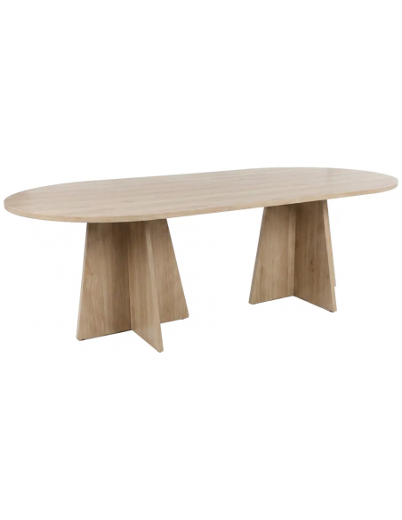 Ovalt spisebord træ eg moderne design