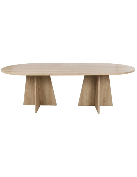 Ovalt spisebord træ eg moderne design