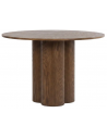 Oli spisebord i mdf og finér H75 x Ø110 cm - Lys mokka