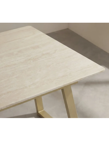 spisebord marmor beige sten moderne design