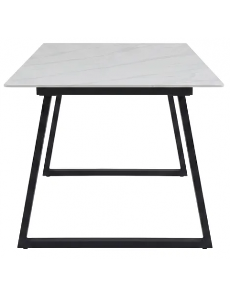 spisebord marmor hvid sort sten moderne design