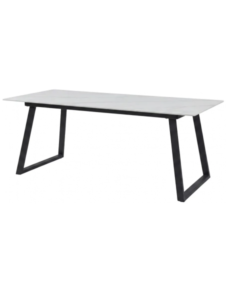 spisebord marmor hvid sort sten moderne design
