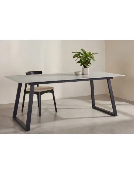 spisebord marmor hvid sort sten moderne design