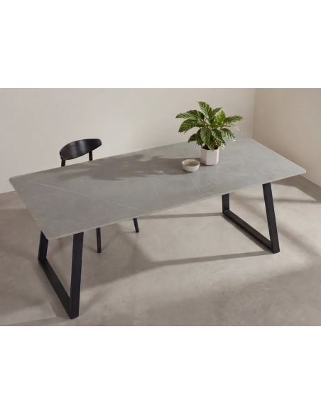 spisebord marmor hvid sort sten moderne design