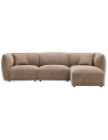 NOOR Højrevendt chaiselongsofa i polyester 276 x 166 cm - Brun