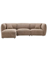 NOOR Venstrevendt chaiselongsofa i polyester 276 x 166 cm - Brun