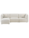 NOOR Venstrevendt chaiselongsofa i polyester 276 x 166 cm - Off-white