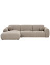 CLYDE Venstrevendt chaiselongsofa i polyester 300 x 177 cm - Meleret stengrå