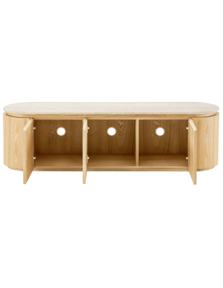 tvbordet træ egetræ massiv design retro nordisk dansk skuffer skabe
