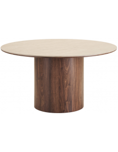 Rundt spisebord 140 moderne design dansk sten træ stuebord
