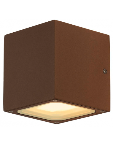 udendørslampe moderne nordisk design led væglampe udendørs havelampe væg up down op ned rust brun corten
