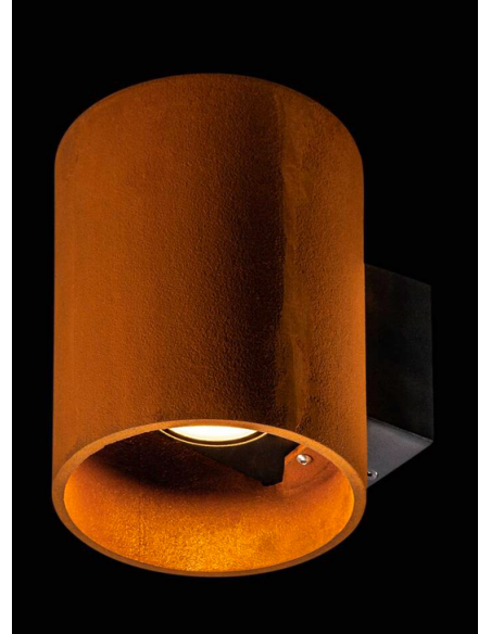 udendørslampe moderne nordisk design led væglampe udendørs havelampe væg rust rustbrun brun corten