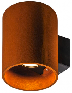 udendørslampe moderne nordisk design led væglampe udendørs havelampe væg rust rustbrun brun corten