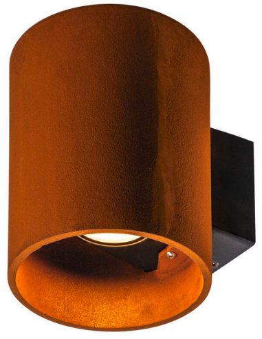 udendørslampe moderne nordisk design led væglampe udendørs havelampe væg rust rustbrun brun corten