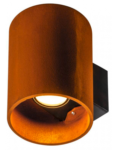 udendørslampe moderne nordisk design led væglampe udendørs havelampe væg rust rustbrun brun corten