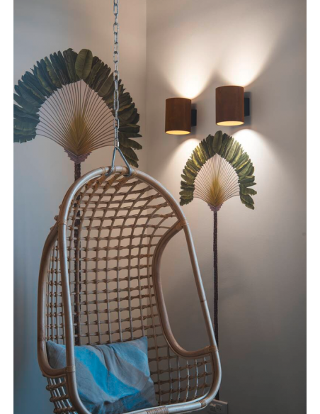 udendørslampe moderne nordisk design led væglampe udendørs havelampe væg rust rustbrun brun corten