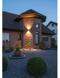 udendørslampe moderne nordisk design led væglampe udendørs havelampe væg rust rustbrun brun corten 2