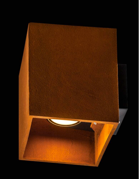 udendørslampe moderne nordisk design led væglampe udendørs havelampe væg rust rustbrun brun corten