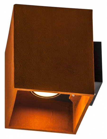 udendørslampe moderne nordisk design led væglampe udendørs havelampe væg rust rustbrun brun corten