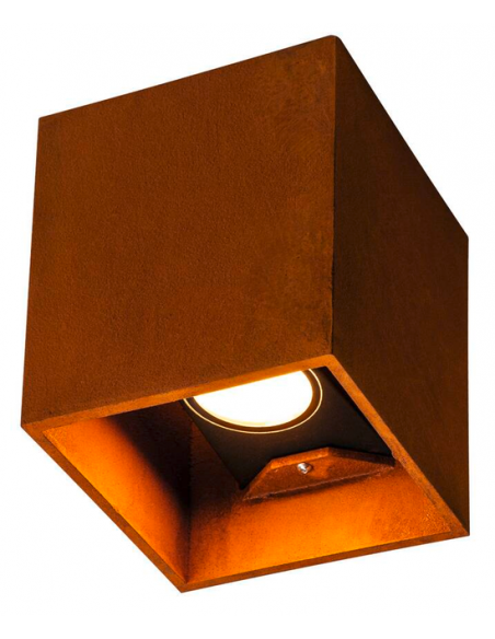 udendørslampe moderne nordisk design led væglampe udendørs havelampe væg rust rustbrun brun corten