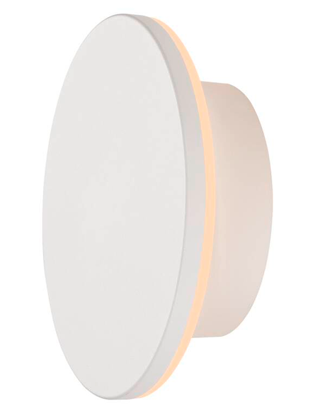 rund udendørslampe moderne nordisk design led væglampe udendørs havelampe væg hvid