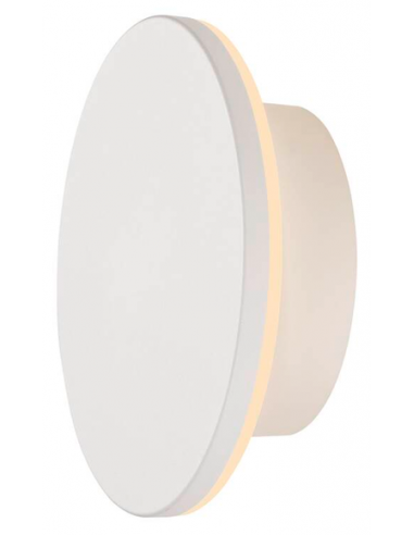 rund udendørslampe moderne nordisk design led væglampe udendørs havelampe væg hvid