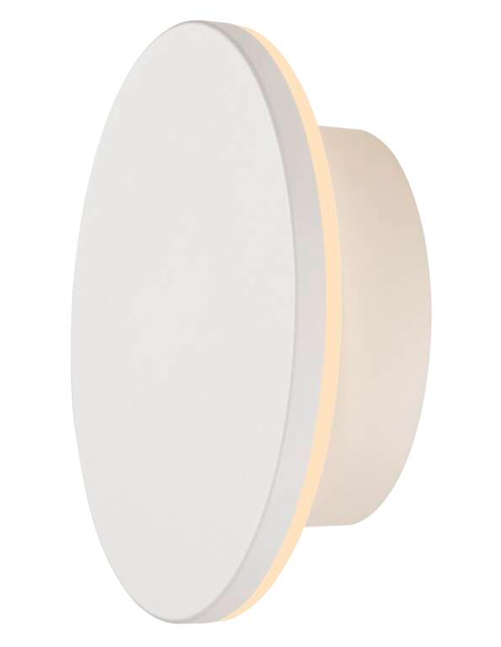 rund udendørslampe moderne nordisk design led væglampe udendørs havelampe væg hvid
