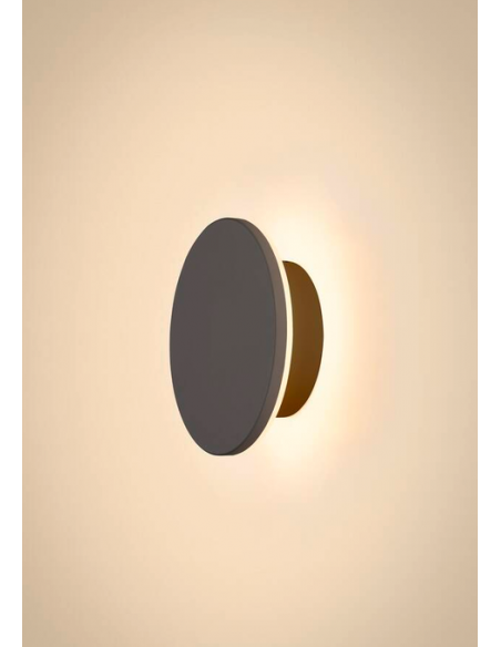 rund udendørslampe moderne nordisk design led væglampe udendørs havelampe væg sort
