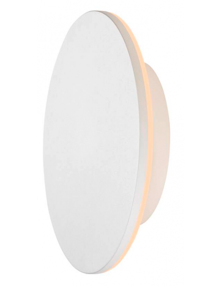 rund udendørslampe moderne nordisk design led væglampe udendørs havelampe væg hvid