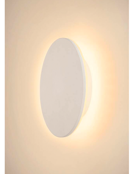 rund udendørslampe moderne nordisk design led væglampe udendørs havelampe væg hvid