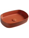 Bordmonteret håndvask i keramik 55 x 36 cm - Terracotta