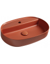 Bordmonteret håndvask med hanehul i keramik 60 x 40 cm - Terracotta