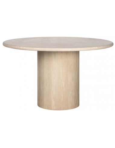 rundt spisebord 130 sten marmor moderne design travertin