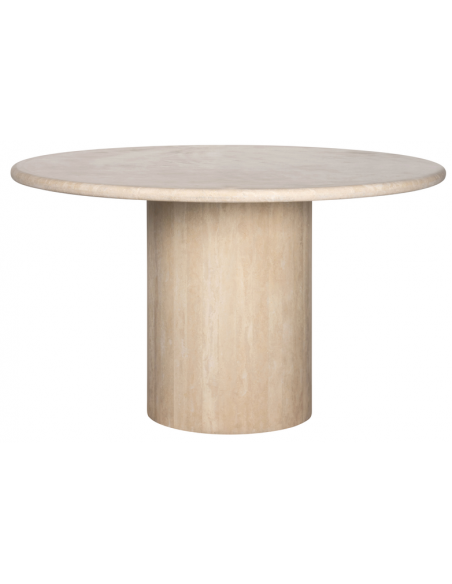 rundt spisebord 130 sten marmor moderne design travertin