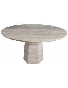 rundt spisebord 130 sten marmor moderne design travertin 140