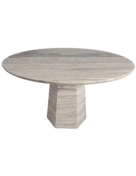 rundt spisebord 130 sten marmor moderne design travertin 140