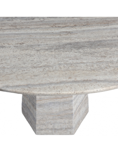 rundt spisebord 130 sten marmor moderne design travertin 140