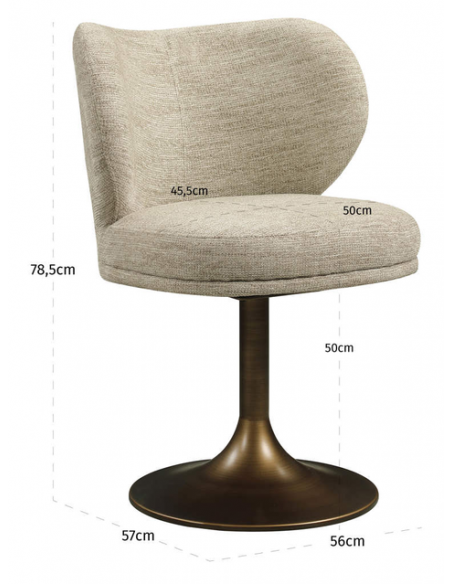 spisebordsstol stof moderne design drej drejefod drejefunktion