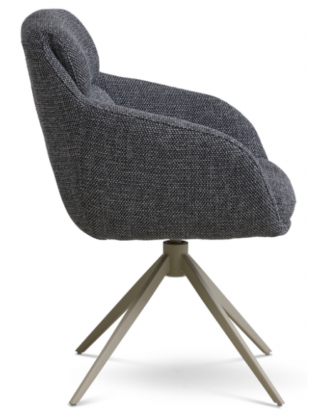 Spisebordsstol drejefunktion armlæn drej drejefod moderne design stof